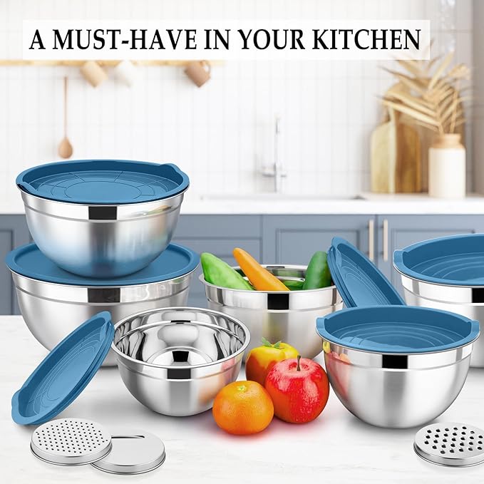 TeamFar Mixing Bowls with Lids Set, - Image 7