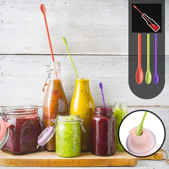 HOTEC BPA Free Heat Resistant Silicone Spatula Set Kitchen Utensils - Image 5