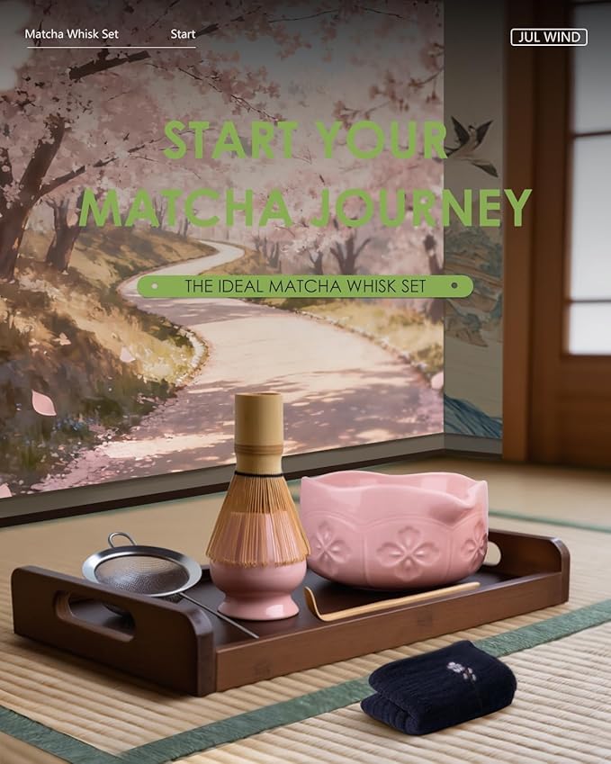 Matcha Whisk Set, Ceramic Matcha Set Includes Bowl - Image 3
