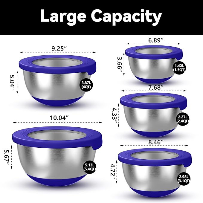 KITEISCAT Stainless Steel Mixing Bowls - Image 2
