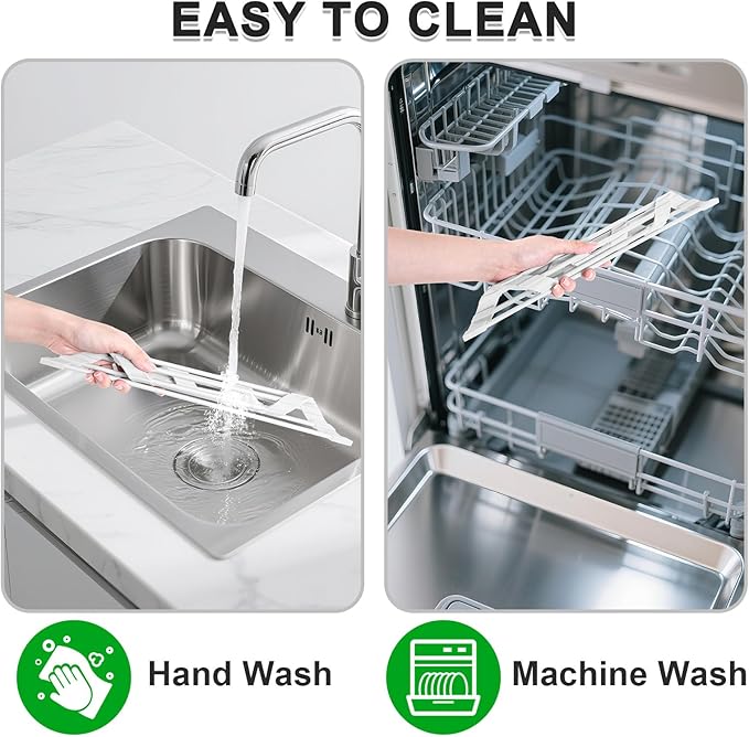 HANZENMA Triangular Sink Rack, Foldable Sink Drying mat, Heat-Resistant - Image 6