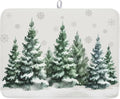 Winter Pine Tree Dish Drying Mat by Kawani