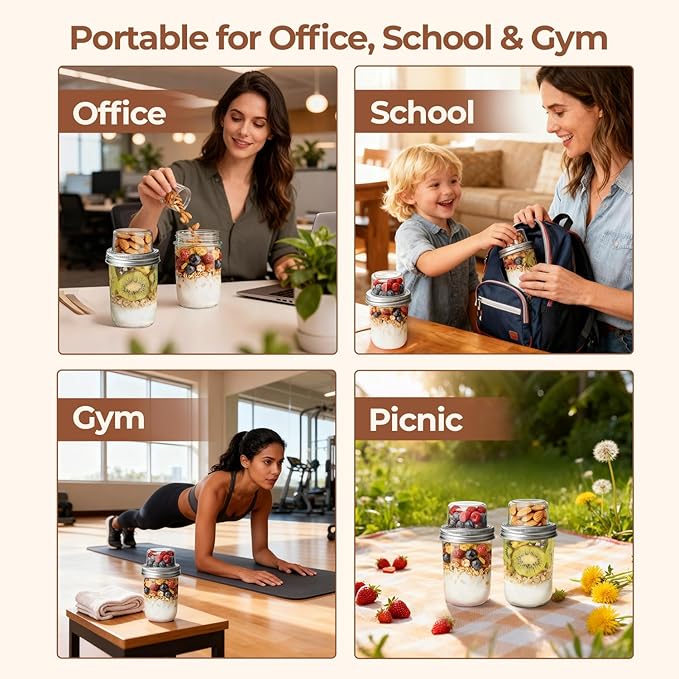ComSaf Overnight Oats Containers - Image 6