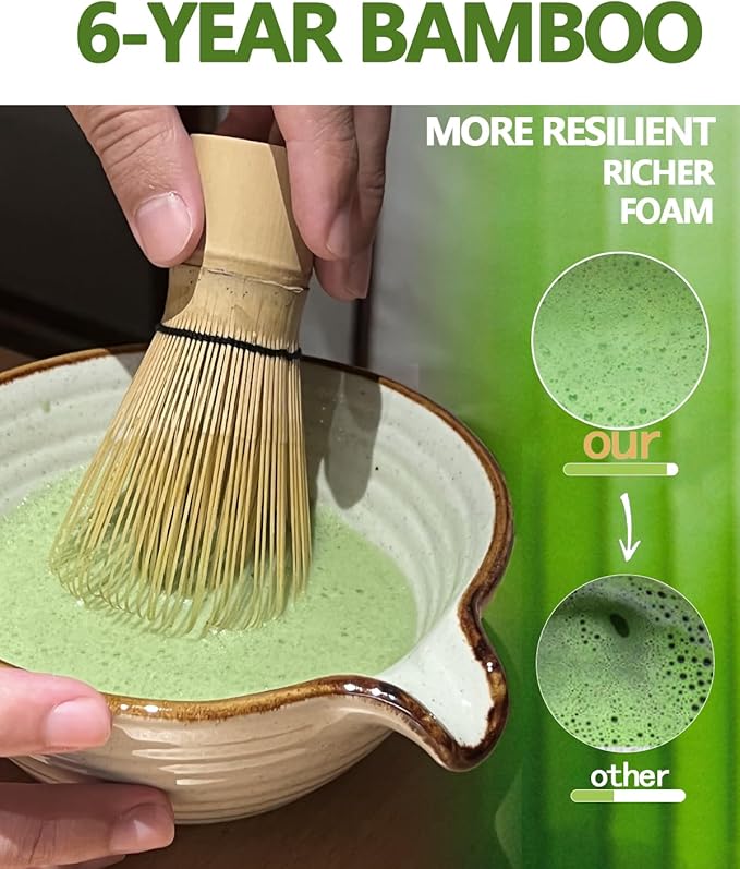 Vaiheng Matcha Whisk, Matcha Whisk Set Matcha Bamboo Whisk - Image 2