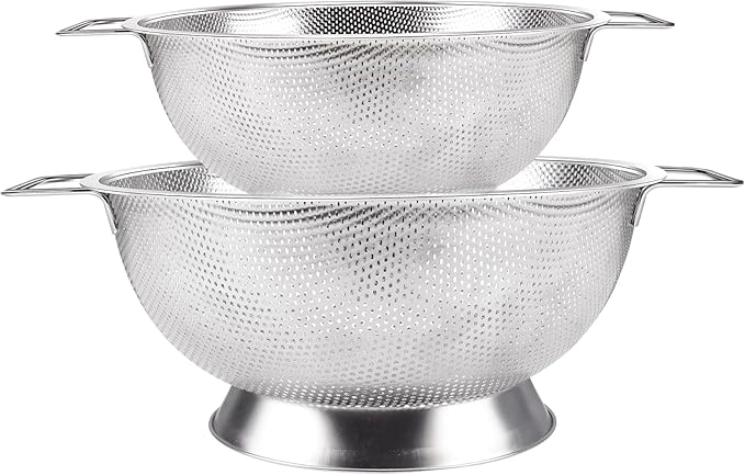 Kaishun Colander Stainless Steel Set, Kitchen Strainer by Kaishun