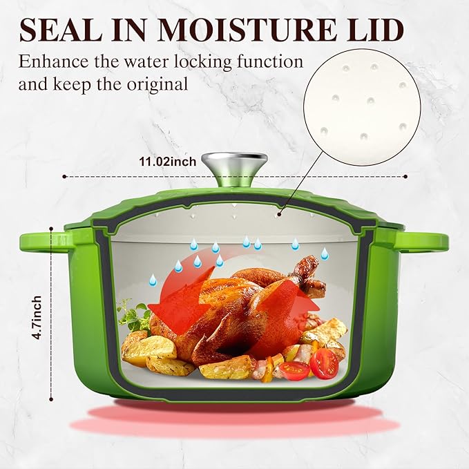 Umite Chef 7QT Enameled Cast Iron Dutch Oven - Image 2