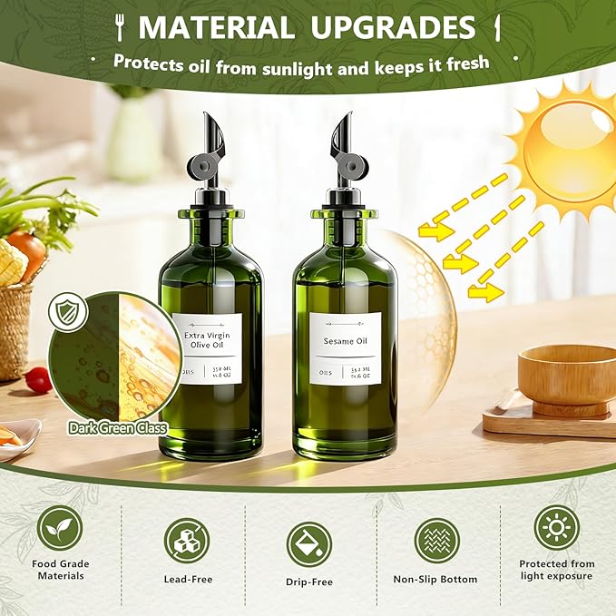 COOLMI Oil Dispenser for Kitchen - 12oz/350ml - Image 4