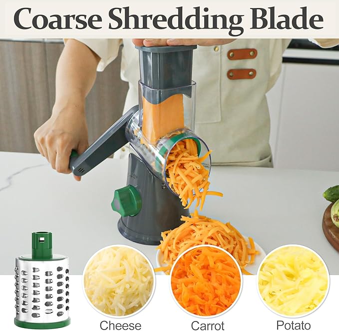 Cambom Rotary Cheese Grater Hand Crank Cheese Shredder - Image 2