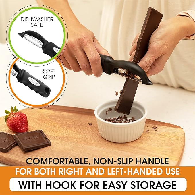 Spring Chef Premium Swivel Vegetable Peeler, Soft Grip Handle and Ultra Sharp - Image 5