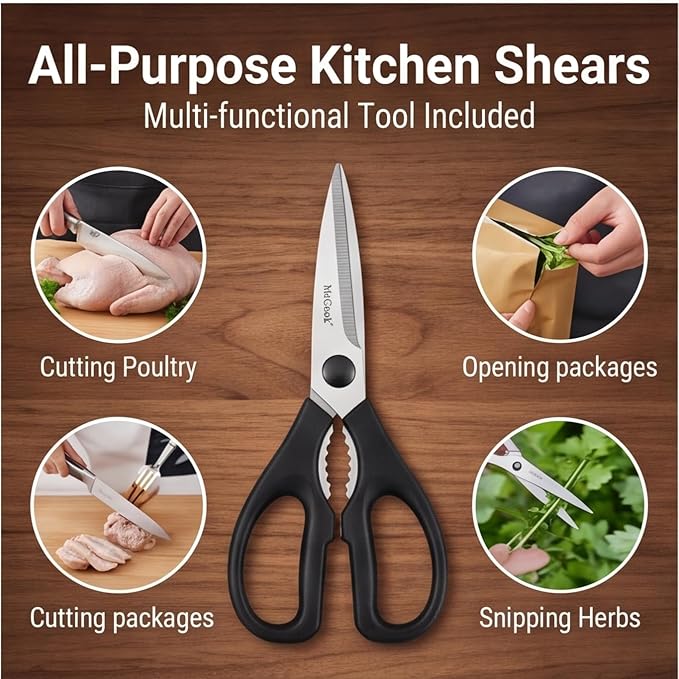 McCook® Knife Sets, German Stainless Steel Kitchen Knife Block Sets - Image 7