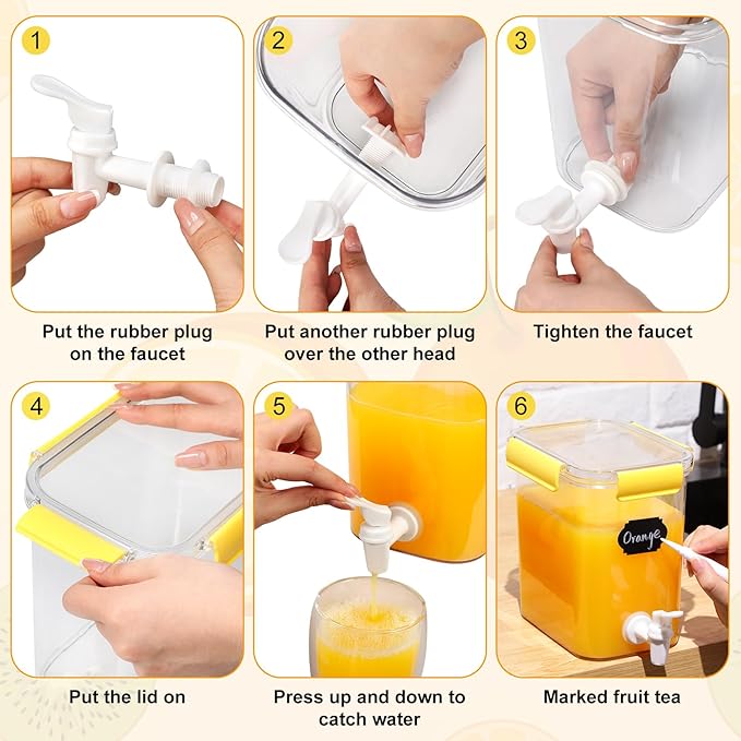 Mumufy 3 Set Plastic Drink Dispensers - Image 7