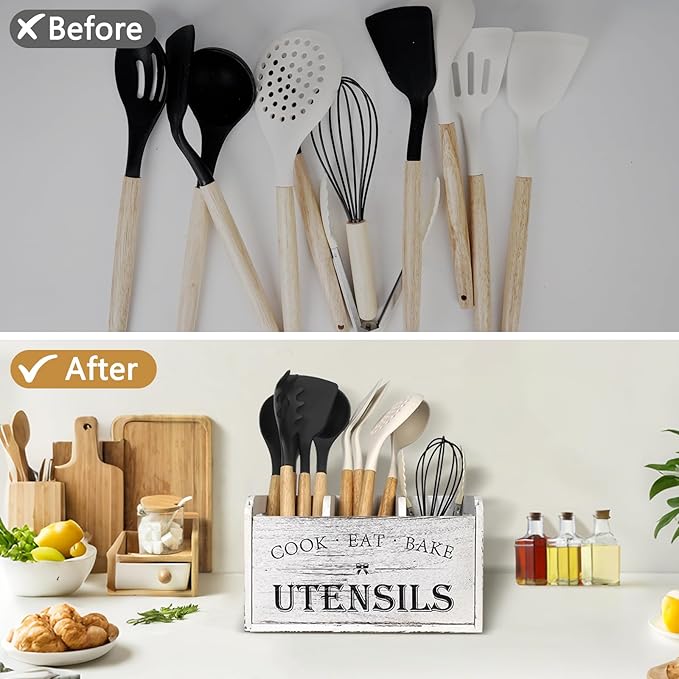 Farmhouse Kitchen Utensil Holder - Image 3
