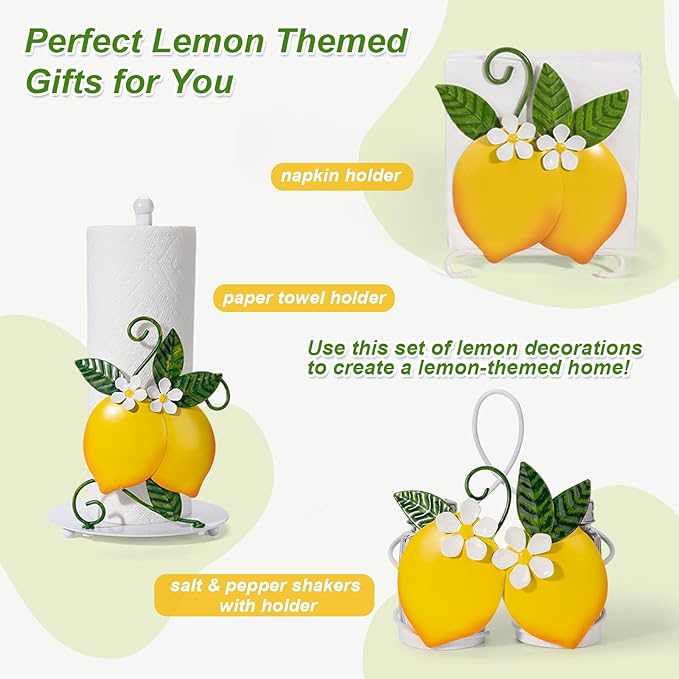 Lemon Paper Towel Roll Holder Countertop - Image 9