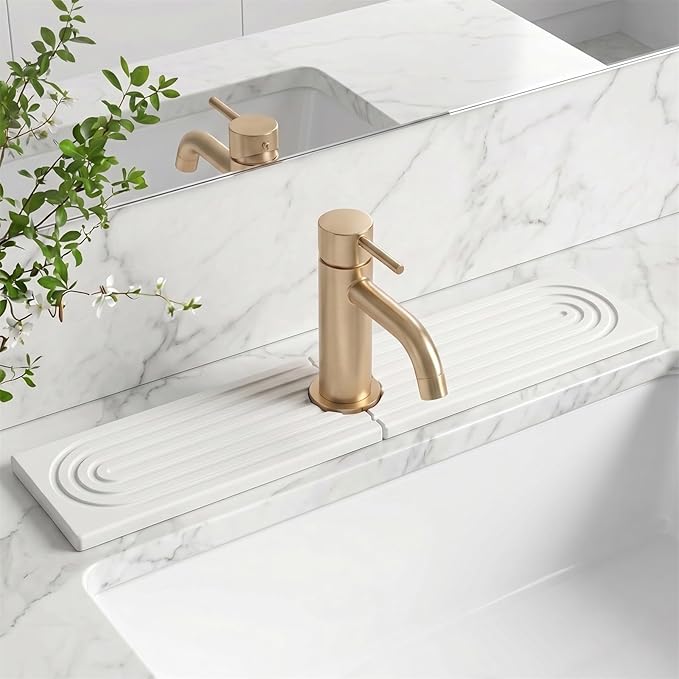 Stone Faucet Mat for Kitchen Sink-Diatomite Drying Stone Mat& Sink Protector by Unknown