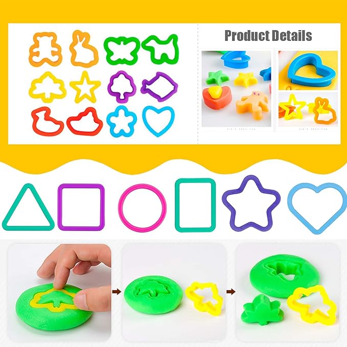 32-Piece Dough Tool Set for Kids – Dough Play Tools - Image 4