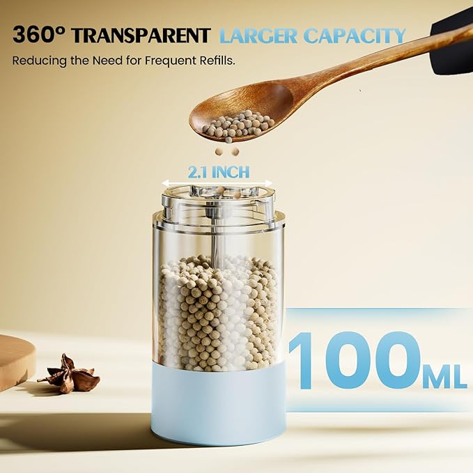 Electric Salt and Pepper Grinder Set Automatic Battery Pepper Mill Shakers - Image 4
