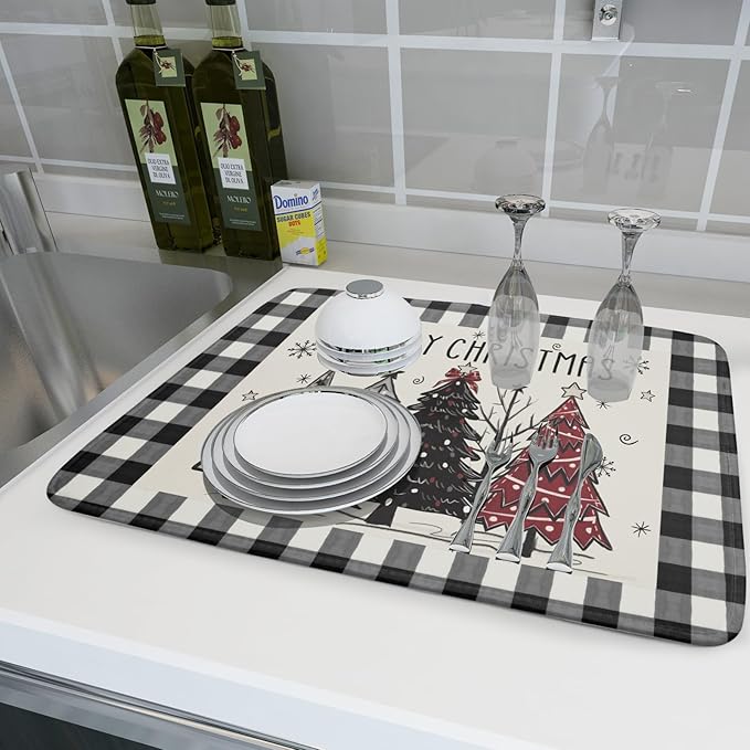 Merry Christmas Tree Dish Drying Mat - Image 6