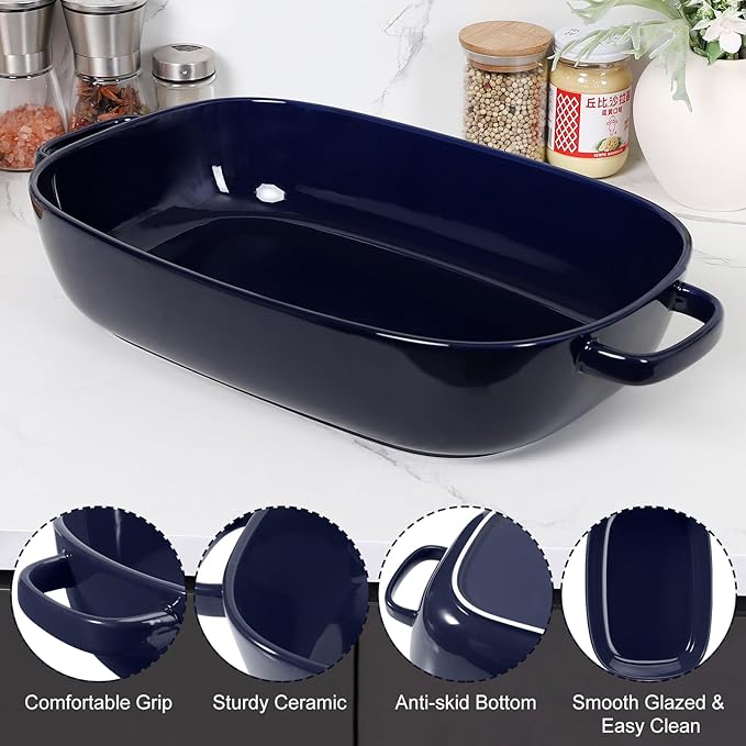 4.5 Quart Ceramic Baking Dish, Serving Bakeware - Image 5