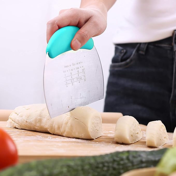 1 pcs Dough Pastry Scraper Chopper/Stainless Steel Dough Scraper Cutter - Image 2