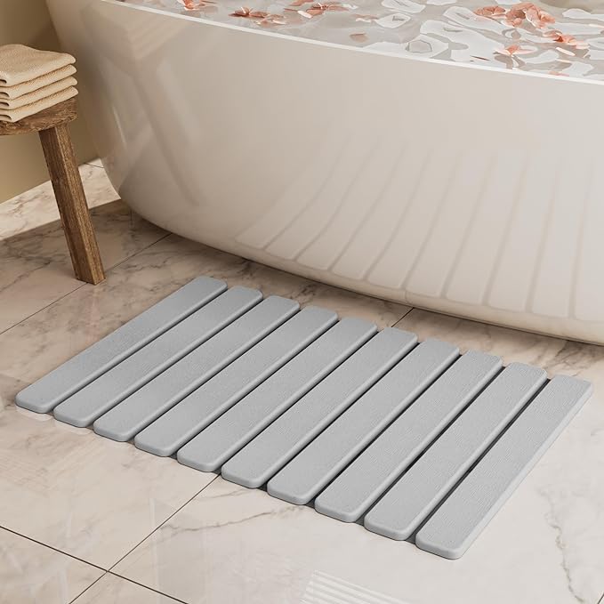 Foldable Stone Bath Mat, Quick Dry Stone Drying Mats by SummerKiss