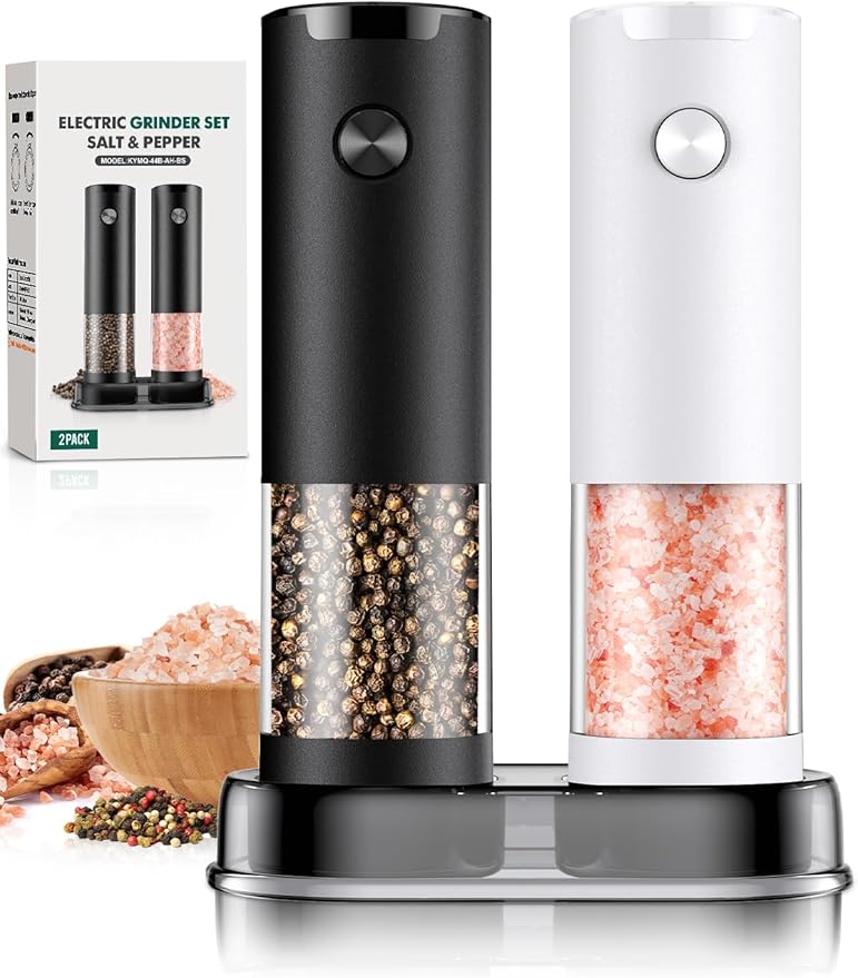 Electric Salt and Pepper Grinder Set Automatic Grinder by ioion