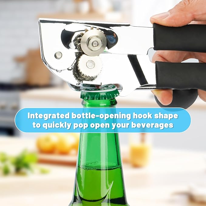 Commercial Can Opener, Stainless Steel Heavy Duty Hand Crank Manual Can Openers - Image 7