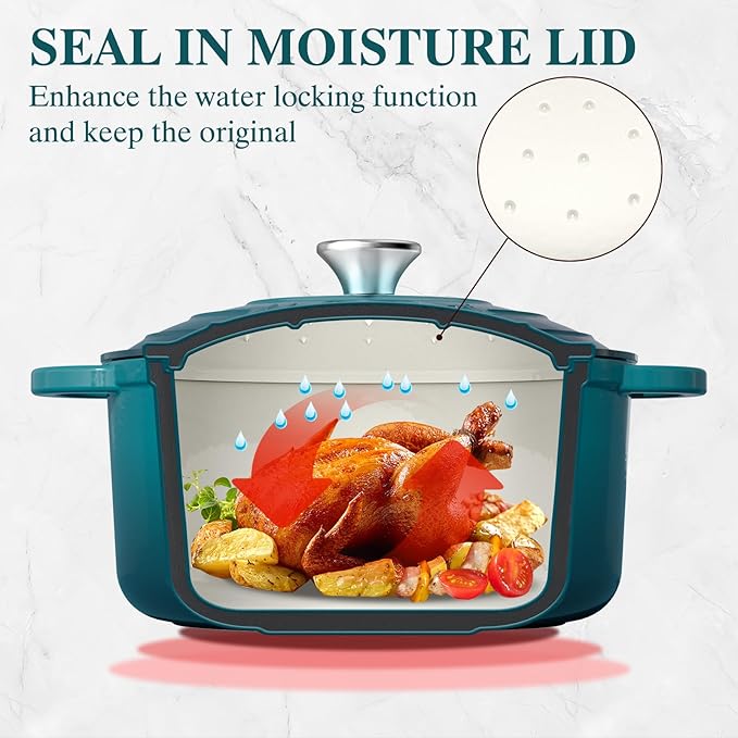 Umite Chef 7QT Enameled Cast Iron Dutch Oven - Image 5