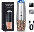 UNNEES Rechargeable Electric Salt and Pepper Grinder, gravity electric salt and by UNNEES