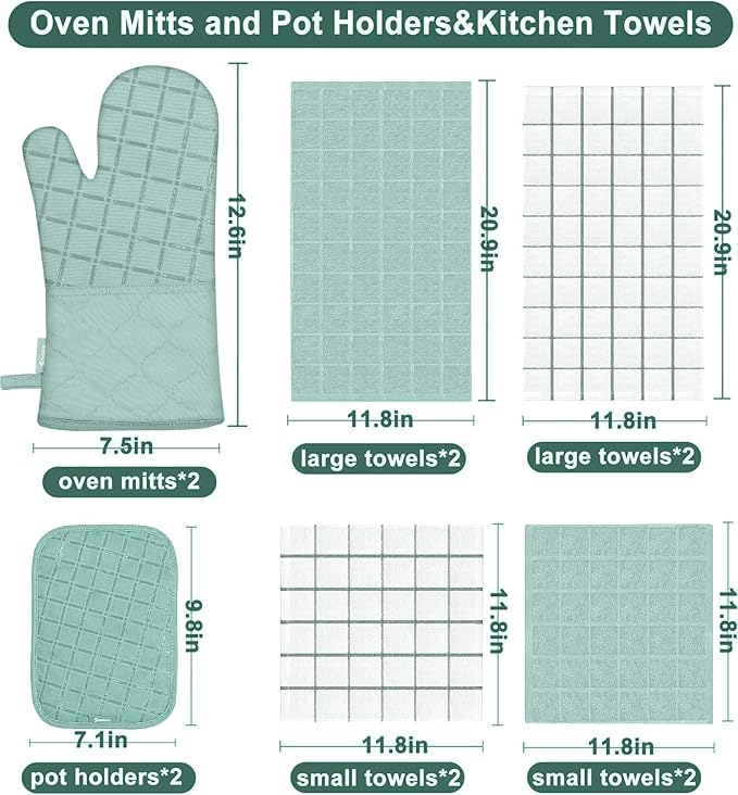 Oven Mitts Pot Holders Sets/Kitchen Towels and Dishcloths, Oven Gloves Kitchen - Image 2