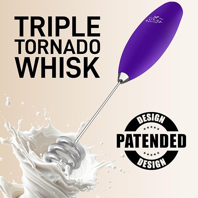 Zulay Kitchen Patented Tornado Triple Whisk Milk Frother - Image 6