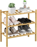 ROMGUAR CRAFT 3-Tier Bamboo Small Shoe Rack, Free Standing Wood Shoe Shelf by ROMGUAR+CRAFT
