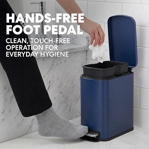 SIMPLI-Magic 6L/1.6G Stainless Steel Bathroom Trash Can - Image 3