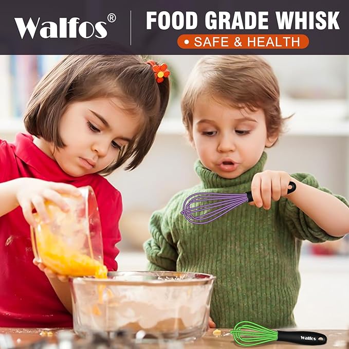 Walfos Mini Silicone Whisk, Heat Resistant - Image 8
