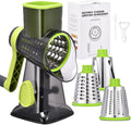 Rotary Cheese Grater with Handle Kitchen Shredder Slicer Grater Slicer Ice by Ziweaye