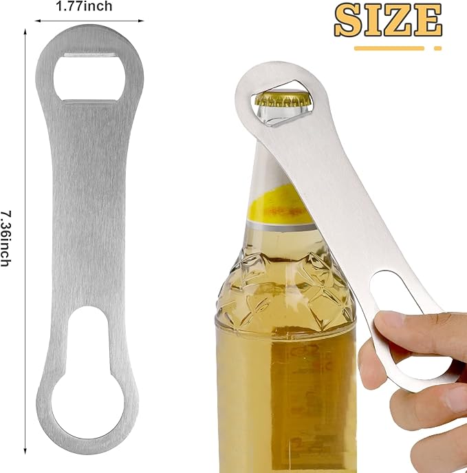 2 Pcs V Rod Bottle Opener Bartender, Pour Spout Removers Double Ended Flat - Image 4