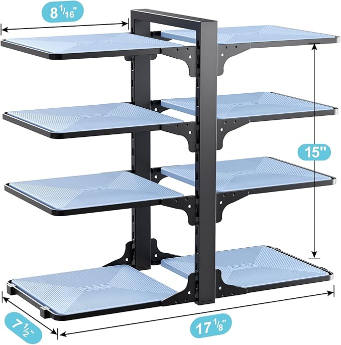 LAMU Pots and Pans Organizer under Cabinet, 8-Tier Heavy Duty Pan Organizers - Image 5