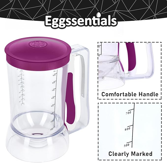 Eggssentials – Batter Dispenser Mess-Free, Squeeze Handle, Waffles & More – - Image 4