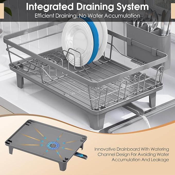 Urackify Dish Drying Rack for Kitchen Counter, Sink Dish Rack - Image 4