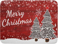Merry Christmas Tree Red Dish Drying Mat by Anyako