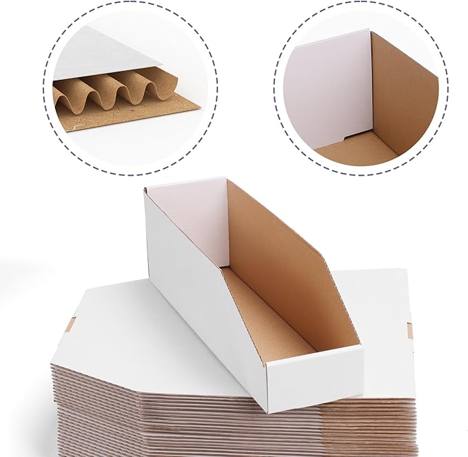 EXYGLO Cardboard Storage Bins 35 Pack, Corrugated Organizer Bins - Image 3