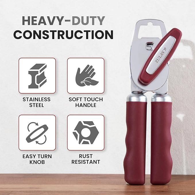 Zulay Kitchen Heavy Duty Stainless Steel Can Opener Manual - Image 3