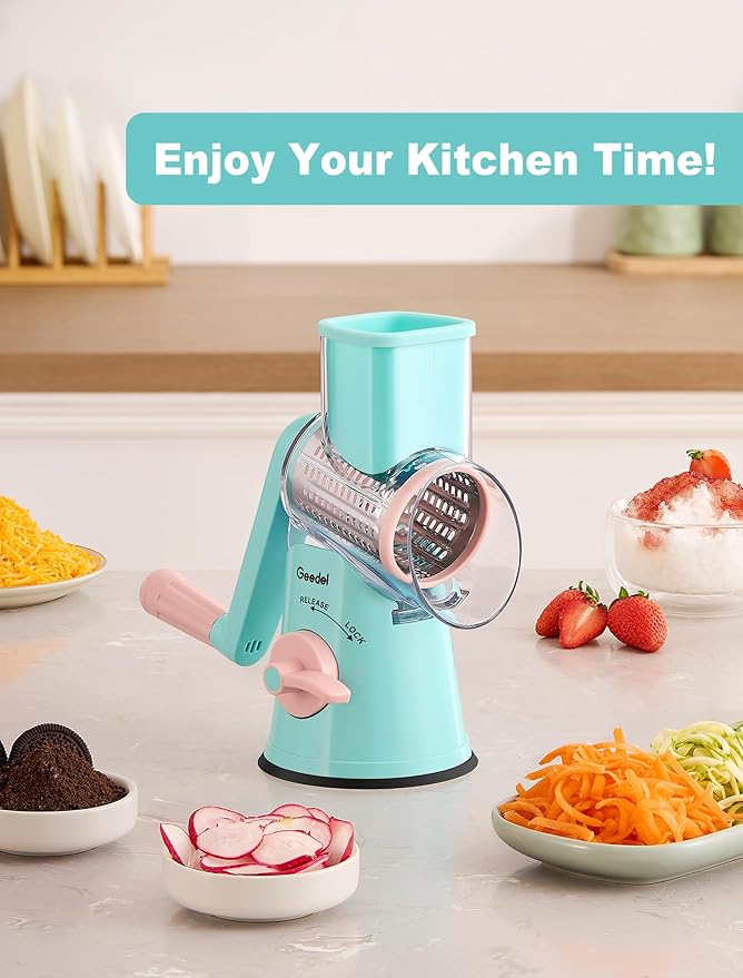 Geedel Rotary Cheese Grater Cheese Shredder - Image 8