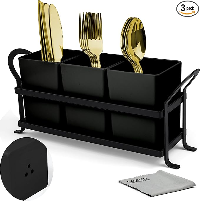 Czlizdyt Cutlery Holder with Drain Holes by CZLIADYT