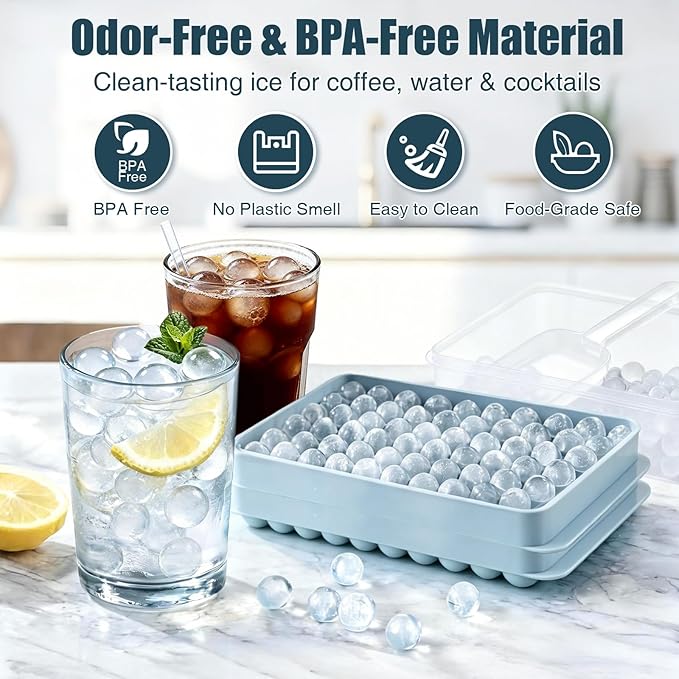 WIBIMEN Mini Ice Cube Trays, 0.55” Tiny Pebble Ice - Image 5