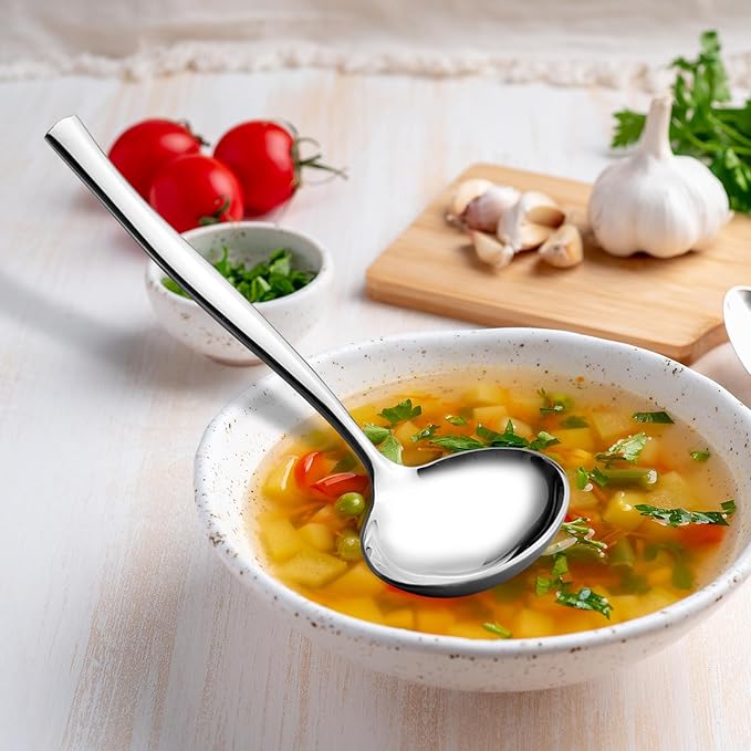 Small Stainless Steel Gravy Soup Ladles, Gravy Ladle Spoon, 8 Pieces - Image 7