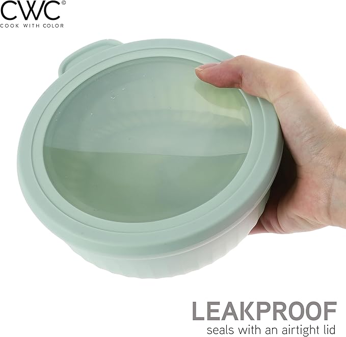 COOK WITH COLOR Prep Bowls with Lids- Wide and Deep Nesting Plastic Small - Image 6