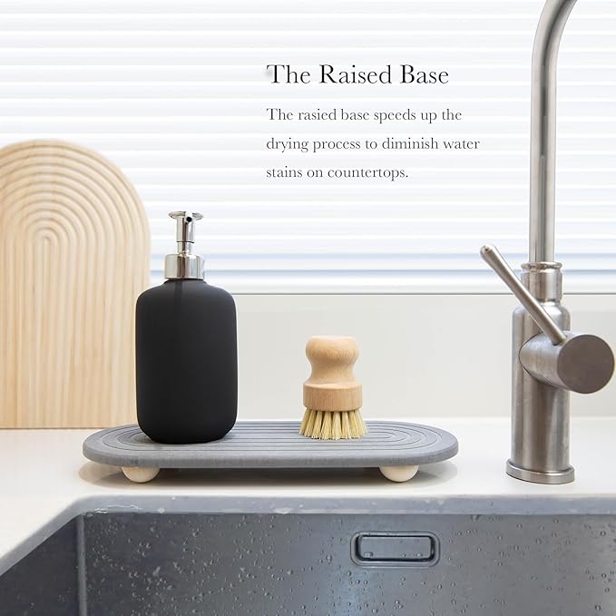 Instant Dry Sink Caddy Organizer – Water Absorbing Stone Tray - Image 4