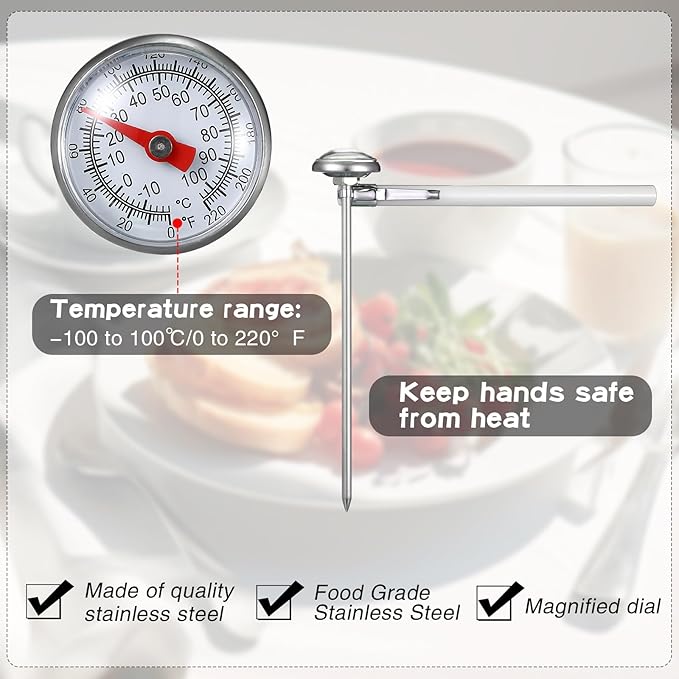 Xuhal 6 Pcs Stainless Steel Kitchen Thermometer - Image 5