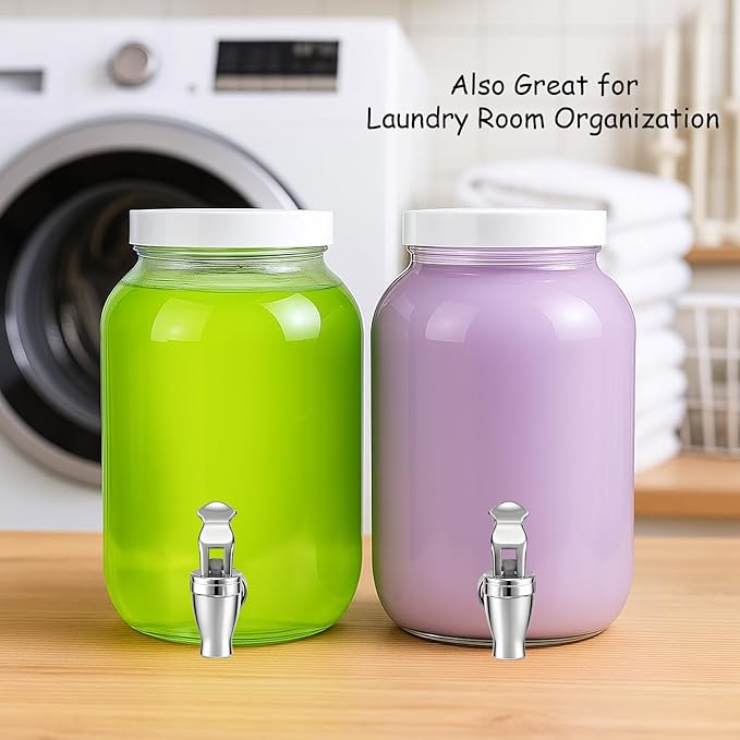 1 Gallon Large Glass Drink Dispensers - Image 6