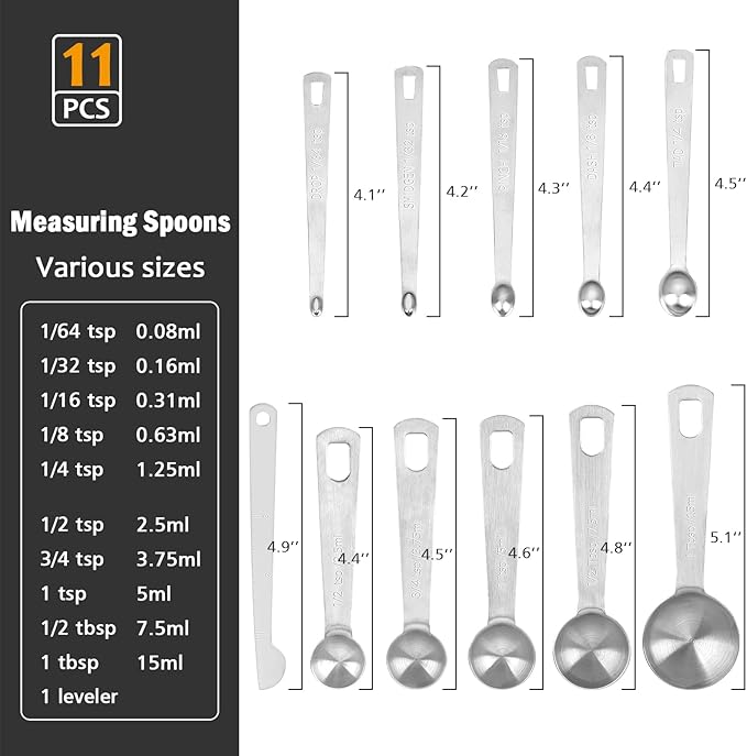 Accmor Stainless Steel Measuring Spoons Set - Image 6